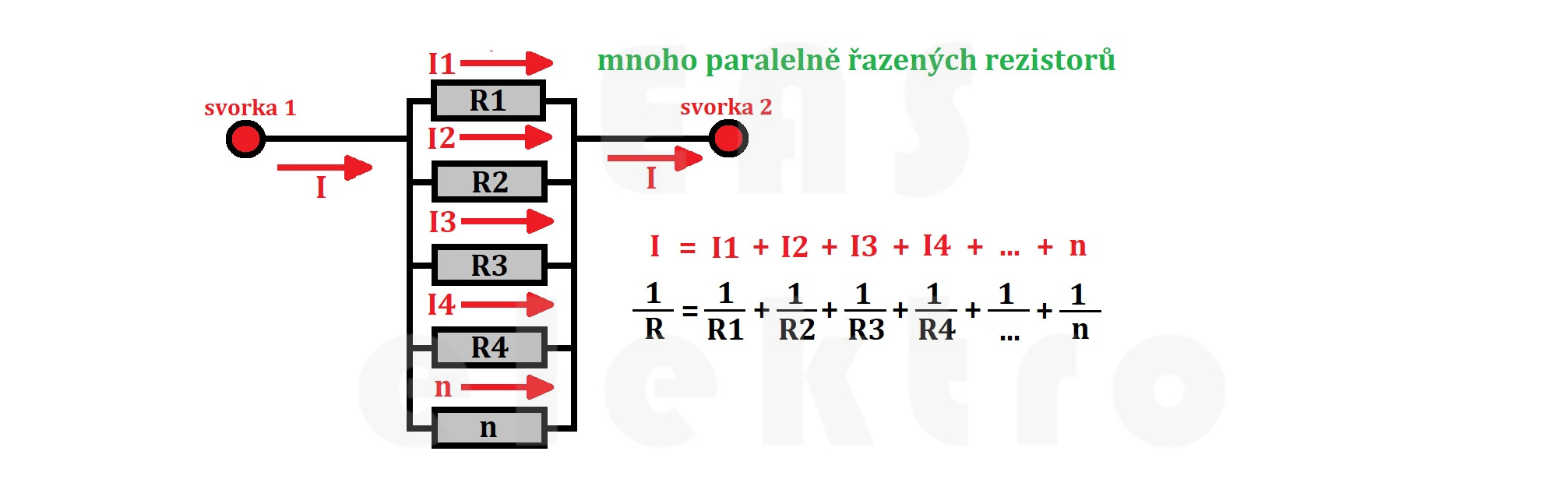 paralelní řazení nekonečně rezistorů